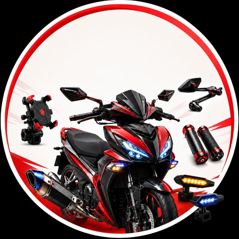 Đồ chơi xe máy, phụ kiện nâng cấp và trang trí xe